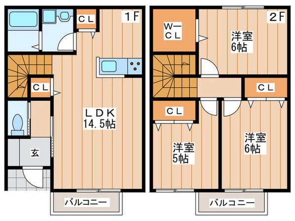 メゾンボヌ－ルＢ棟の物件間取画像